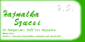 hajnalka szucsi business card